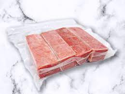 PT. INDO MINA LESTARI - Frozen Yellowfin Tuna Strip CO Treated, IQF, IVP, 1 LBS/VP, 2X11 LBS No Glazing, Net 100%, Brand: Elite